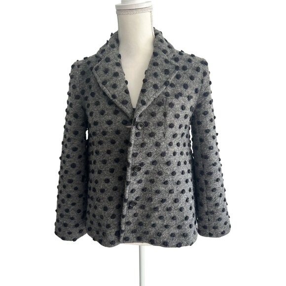 OPENING CEREMONY Gray Polka Dot Wool Blend Jacket Size Small - Picture 2 of 7